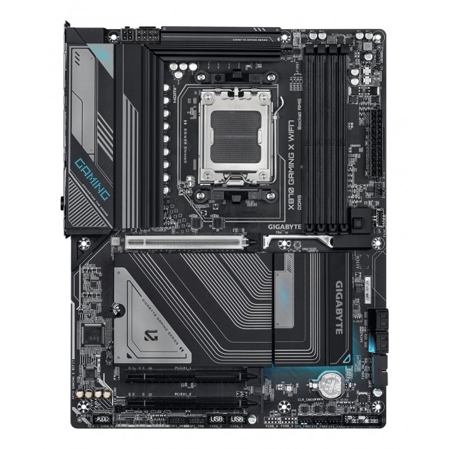 GIGABYTE X870 GAMING X WIFI7 Motherboard - Supports AMD Ryzen 9000 CPUs, 16+2+2 phases VRM, up to 8000MHz DDR5 (OC), 1xPCIe 5.0 + 2xPCIe 4.0, Wi-Fi 7, 2.5GbE LAN, USB 4
