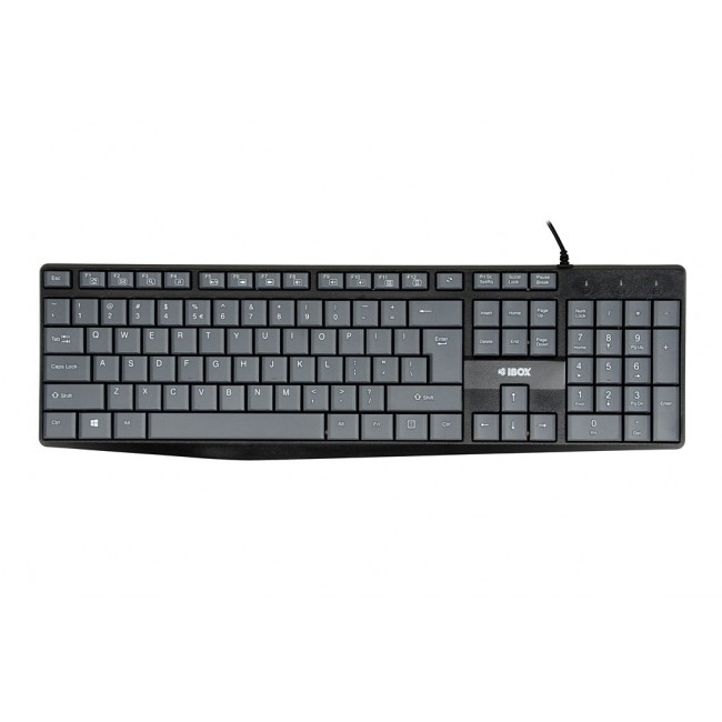 iBox IKC2010G keyboard Home USB QWERTY English Grey, Black