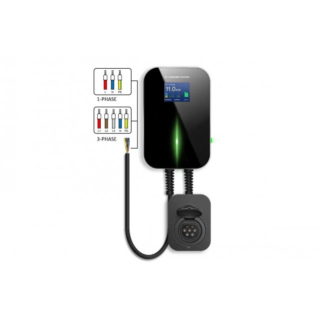 Extralink Electric car charger BS20-BA-22kW-APP Type A 32A 22kW 3 phase, LCD screen, APP, 6,1m Extralink Electric car charger BS20-BA-22kW-APP Type A 32A 22kW 3 phase, LCD screen, APP, 6,1m