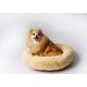 GO GIFT Shaggy cream L - pet bed - 66 x 66 x 10 cm