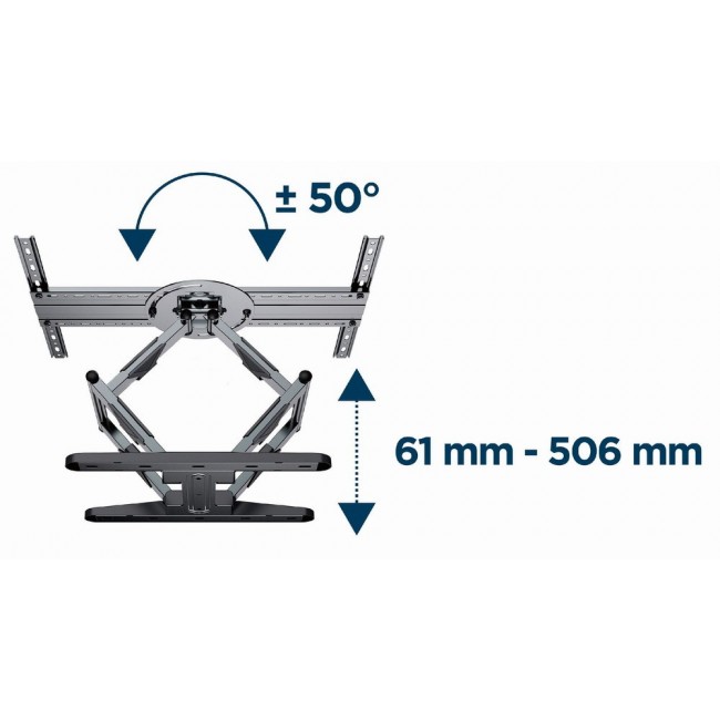 Gembird WM-80STR-01 Rotating full motion TV wall mount, 40