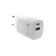 NATEC RIBERA GAN CHARGER 1X USB-A + 1X USB-C 30W WHITE NATEC RIBERA GAN CHARGER 1X USB-A + 1X USB-C 30W WHITE