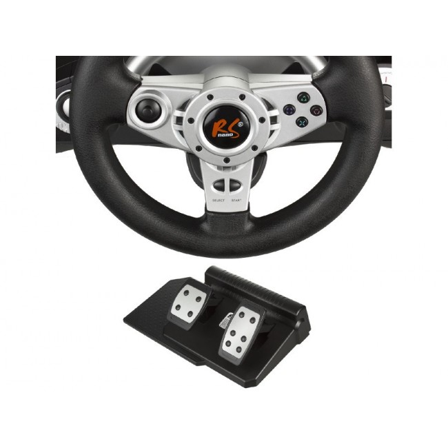 NanoRS RS700 Gaming Controller Black, Silver USB Steering wheel Analogue / Digital Android, PC, PlayStation 4, Playstation 3, Xbox One. NanoRS RS700 Gaming Controller Black, Silver USB Steering wheel Analogue / Digital Android, PC, PlayStation 4, Playstation 3, Xbox One.