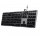 Satechi Slim W3 keyboard Universal USB QWERTY English Aluminium, Black Satechi Slim W3 keyboard Universal USB QWERTY English Aluminium, Black