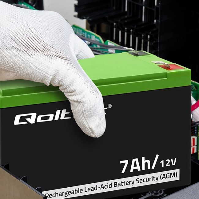 Qoltec 53076 AGM battery | 12V | 7Ah | Security Qoltec 53076 AGM battery | 12V | 7Ah | Security