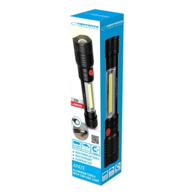Esperanza Apate Black Hand flashlight LED Esperanza Apate Black Hand flashlight LED