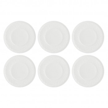 Set of 6 Bosco Salad Plates - White, 21.5 cm