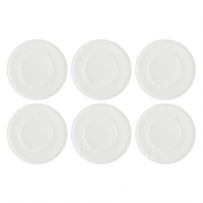 Set of 6 Bosco Salad Plates - White, 21.5 cm Set of 6 Bosco Salad Plates - White, 21.5 cm
