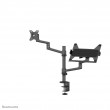 Neomounts DS20-425BL2 Monitor arm with laptop holder 17-27
