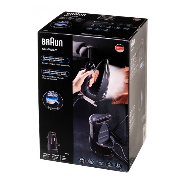 Braun CareStyle 9 IS 9090 BK 2700 W 2 L EloxalPlus soleplate Black, Copper