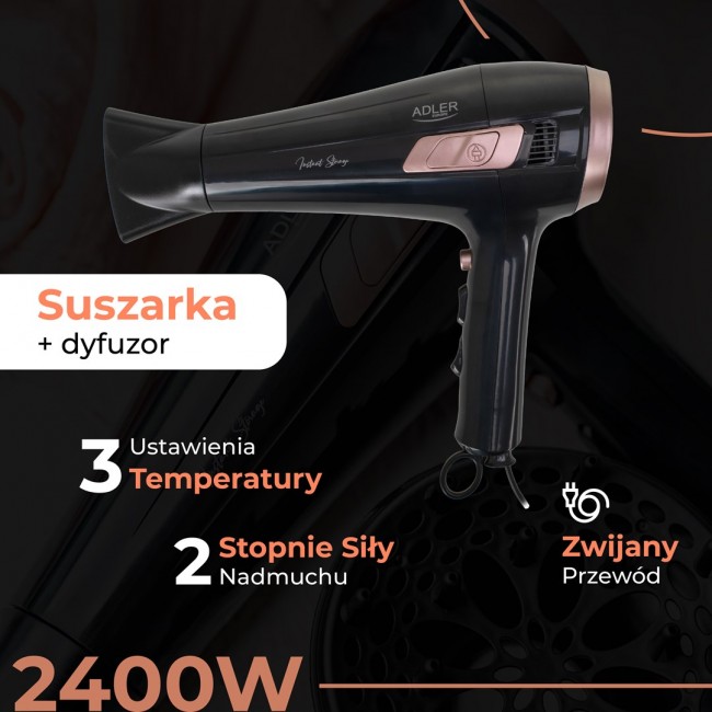 Adler AD 2283 Hair dryer 2000 W Black Adler AD 2283 Hair dryer 2000 W Black