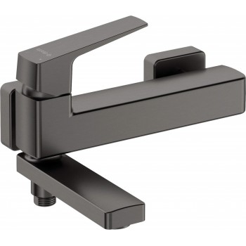 Wall-mounted bathtub mixer - with folding spout