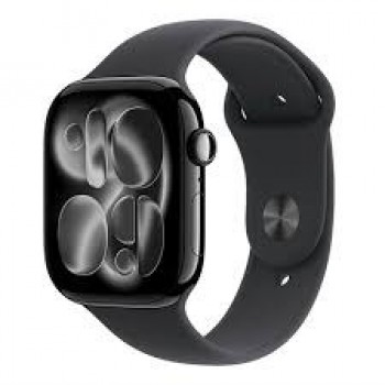 Apple Watch Series 11 GPS + Cellular 42mm Space Grey Aluminium Case with Black Sport Band - M/L