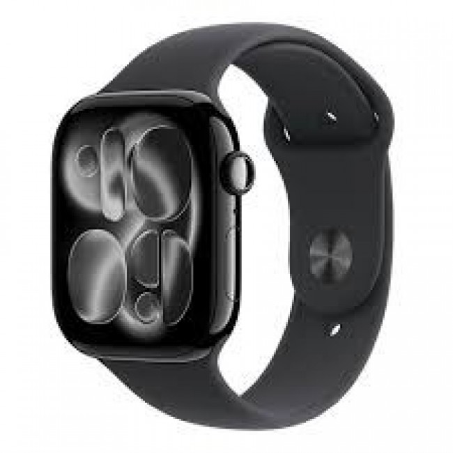 Apple Watch Series 11 GPS + Cellular 42mm Space Grey Aluminium Case with Black Sport Band - M/L