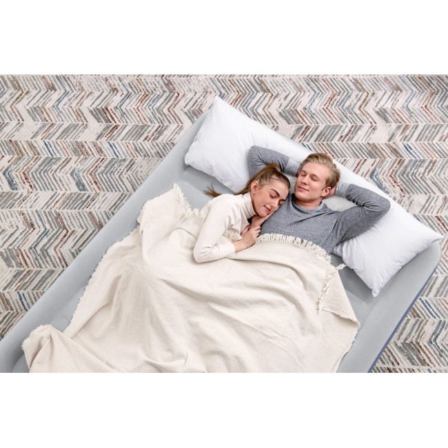 Bestway Tritech Air Mattress Queen with Built-in AC Pump and Antimicrobial Coating 2.03 m x 1.52 m x 51 cm