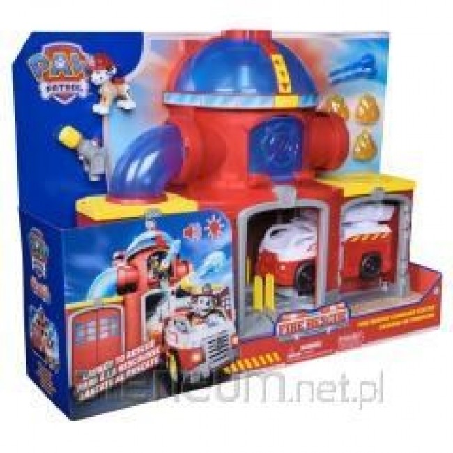 PAW Patrol Fire Rescue Command Center with Marshall Figure, Rescue Fire Truck, Lights, Launcher & Sound Fx, Kids Toys for Boys & Girls Ages 3 and Up