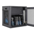 Manhattan Laptop Charging Cabinet Desktop via AC Adapter (EU) 10-bay, Install device's AC Adapter (power cables) into unit, Suitable for ALL laptops (to 16