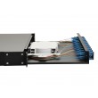 Equip 12-Port Fiber Optic Splice Box, SC Duplex, OS2, 1U, Equipped, Black