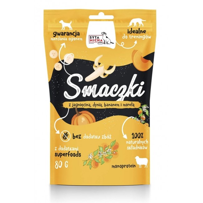 SYTA MICHA Treats with lamb, pumpkin, banana and apricot - dog treat - 80g