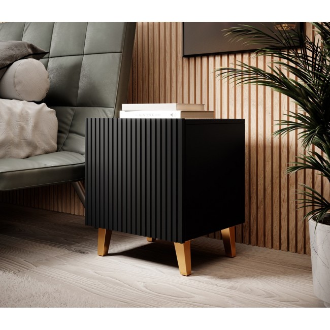 PAFOS bedside table 2 pcs. 45x40x51 cm matte black