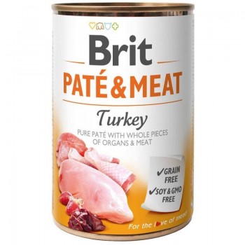 BRIT Pat & Meat Turkey - wet dog food - 400g