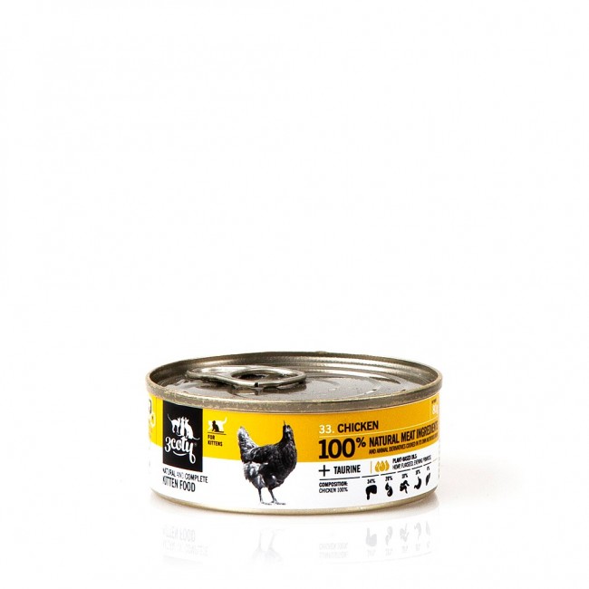 3COTY Chicken For kittens - wet cat food - 80g 3COTY Chicken For kittens - wet cat food - 80g