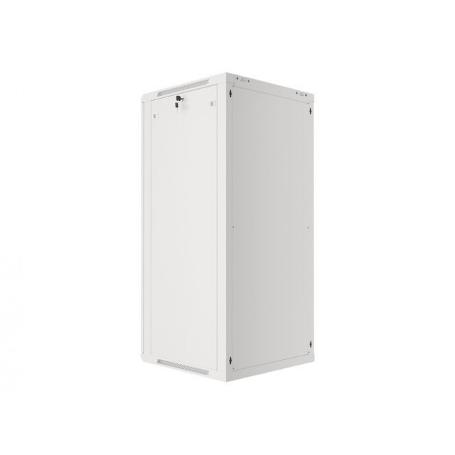 Lanberg wall-mounted installation rack cabinet 19'' 27U 600x600mm gray (glass door)