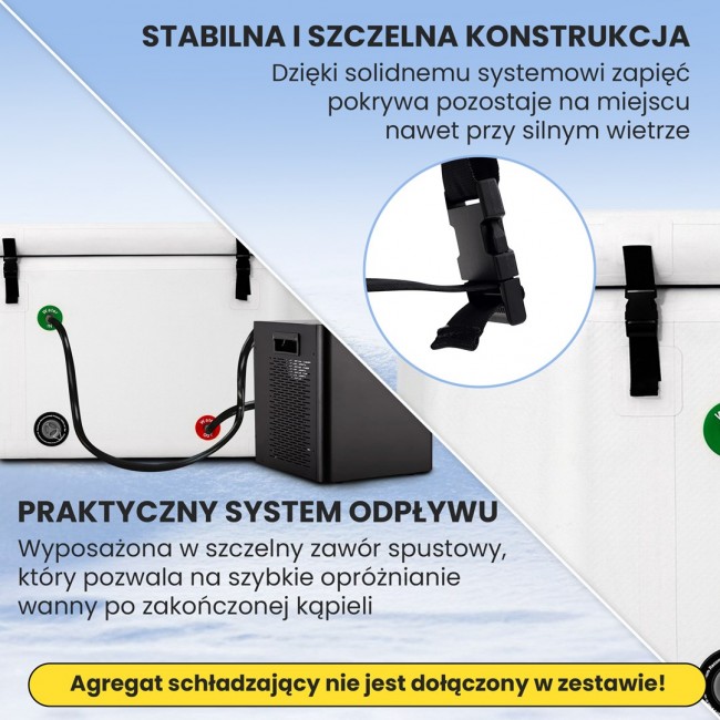 Extralink Ice Bath, Cold Plunge Tub, 150x80x65cm