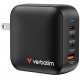 Verbatim Mini GaN Charger 100W 4 Port US plug with EU and UK adaptors