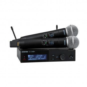 Shure SLXD24D+E/58-G65 - dual digital wireless system with two transmitters/handheld microphones (470 - 606 MHz)