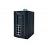 LevelOne 20-Port L2 Plus Managed Industrial Switch, 8 x 1GbE RJ45, 8 x 1GbE SFP, 4 x 1/2.5/10GbE SFP+, DIN-Rail, -40 C to 80 C
