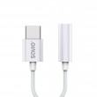 USB Type 3.1 C (M) Jack 3.5mm (F) Audio adapter White SAVIO AK-51
