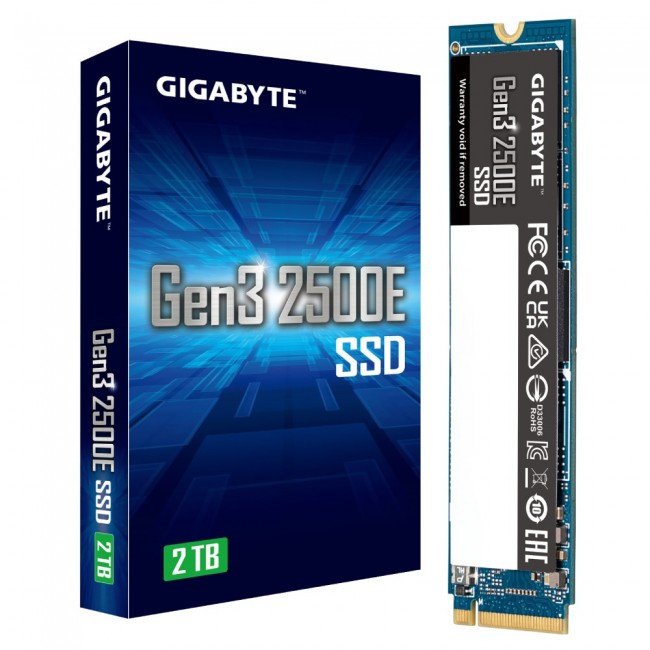 GIGABYTE Gen3 2500E SSD 2TB M.2 PCI Express 3.0 NVMe 3D NAND GIGABYTE Gen3 2500E SSD 2TB M.2 PCI Express 3.0 NVMe 3D NAND