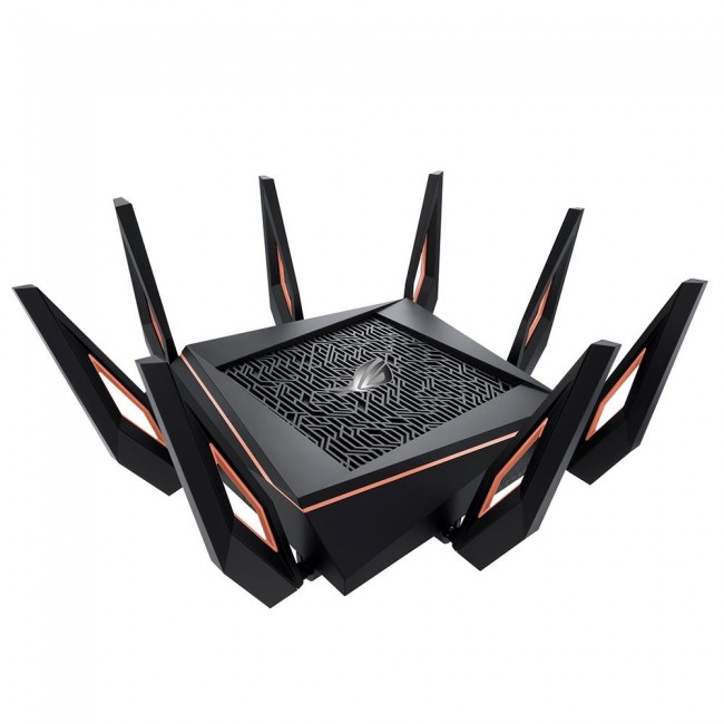 ASUS GT-AX11000 wireless router Gigabit Ethernet Tri-band (2.4 GHz / 5 GHz / 5 GHz) Black ASUS GT-AX11000 wireless router Gigabit Ethernet Tri-band (2.4 GHz / 5 GHz / 5 GHz) Black