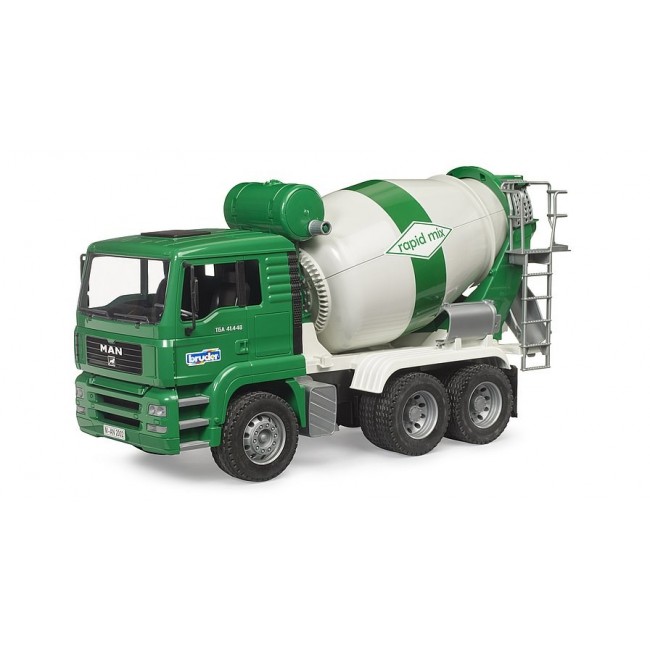 MAN TGA Concrete mixer white and green BRUDER