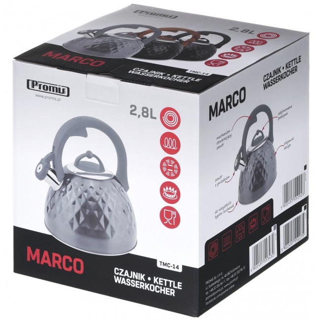 TMC14G PROMIS, Kettle 2.8 l, MARCO, gray gloss