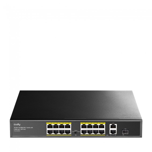 Cudy FS1018PS1 network switch Fast Ethernet (10/100) Power over Ethernet (PoE) Grey Cudy FS1018PS1 network switch Fast Ethernet (10/100) Power over Ethernet (PoE) Grey