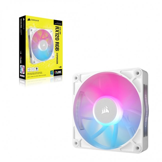 Corsair iCUE LINK RX120 RGB Computer case Fan 12 cm White 1 pc(s) Corsair iCUE LINK RX120 RGB Computer case Fan 12 cm White 1 pc(s)