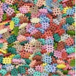Marioinex Mini Waffle building blocks, 400 pieces in pastel colours