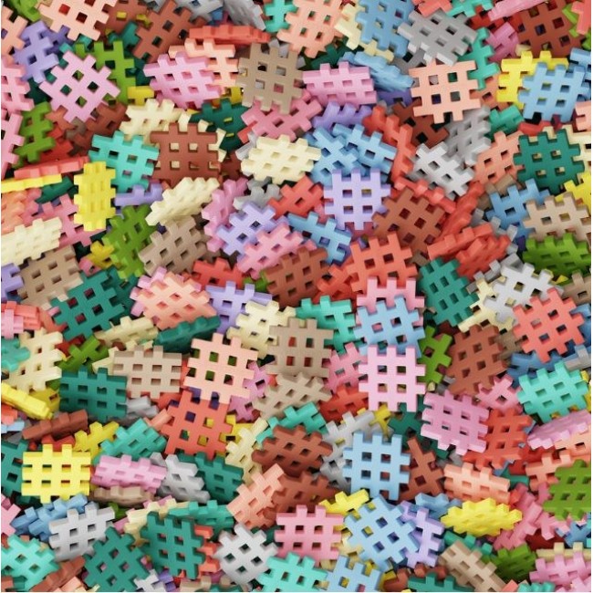 Marioinex Mini Waffle building blocks, 400 pieces in pastel colours