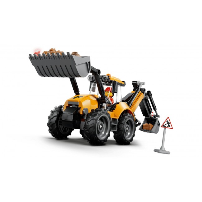 LEGO CITY 60480 Yellow Backhoe Loader
