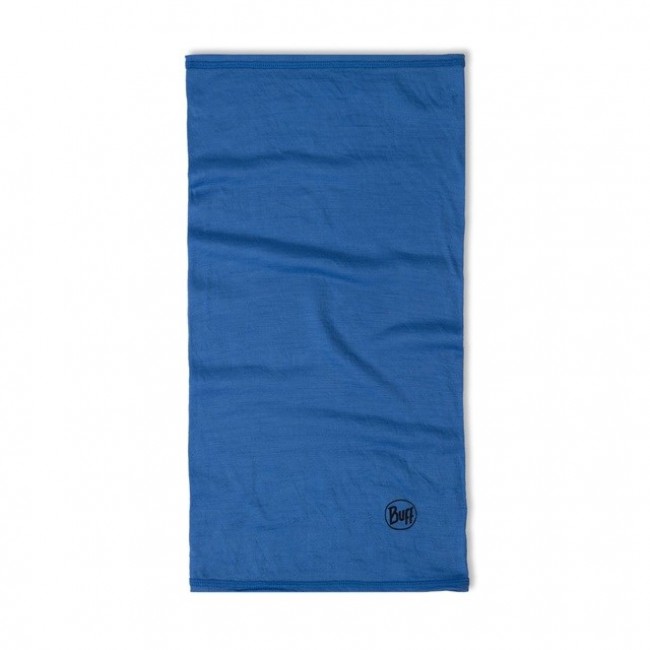 Buff Merino Lightweight Jr Solid Children's merino wool neck warmer Blue