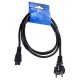 Savio CL-81 power cable Black 1.8 m Power plug type E IEC C5