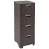 CURVER BOOKCASE WITH 4 DRAWERS 4x14L /DARK BROWN