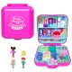 Polly Pocket Doll & Playset, Mattel 80th Heritage Compact, Doll House with Celebration Theme, 1 Pet and Furniture Polly Pocket Doll & Playset, Mattel 80th Heritage Compact, Doll House with Celebration Theme, 1 Pet and Furniture