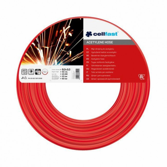 C.ACETYLENE HOSE 9x3x50m* C.ACETYLENE HOSE 9x3x50m*