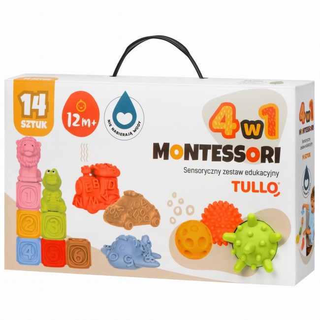 Tullo Sensory blocks Montessori educational set, 14 pieces Tullo Sensory blocks Montessori educational set, 14 pieces