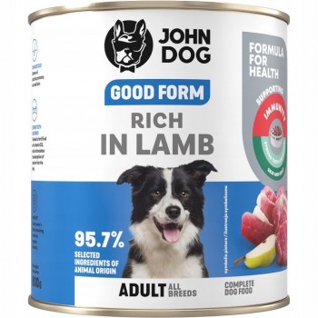 JOHN DOG Good Form Rich in lamb - wet dog food - 800g