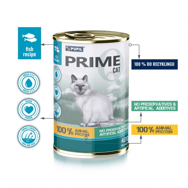 PUPIL Prime Rich in salmon with trout - wet cat food - 400g
