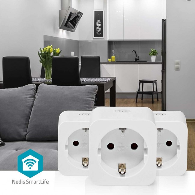 Nedis WIFIP121FWT3 smart plug 3680 W Home White